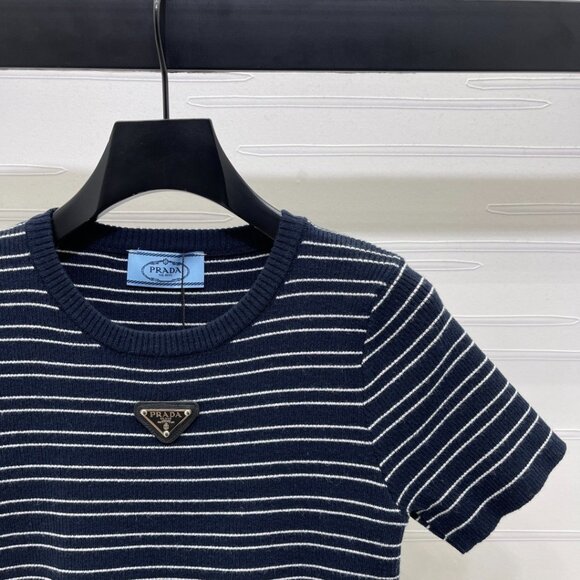 Prada striped knitted short sleeves - Picture 2 of 8